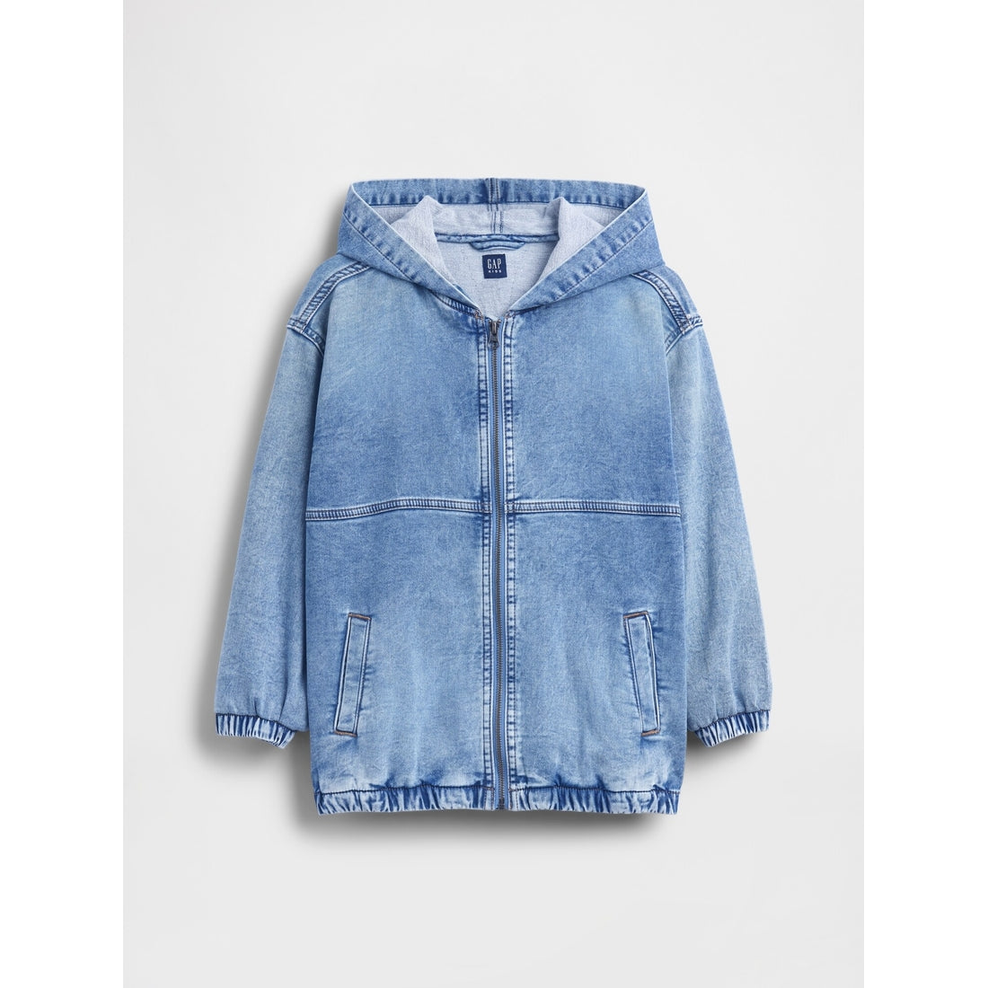 Boys' Denim Relaxed Hooded Jacket