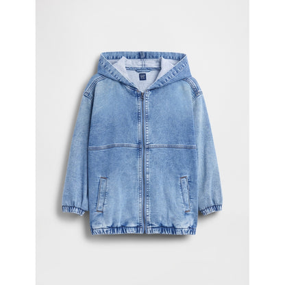 Boys' Denim Relaxed Hooded Jacket