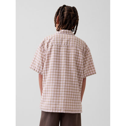 Boys' Linen-Cotton Relaxed Vacay Shirt