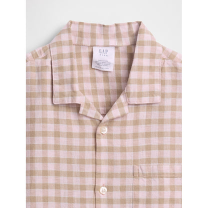 Boys' Linen-Cotton Relaxed Vacay Shirt