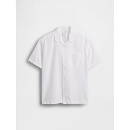 Boys' Linen-Cotton Relaxed Vacay Shirt