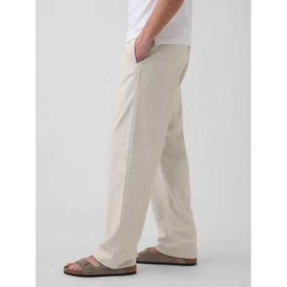 Men's Linen-Cotton Relaxed Taper Pants