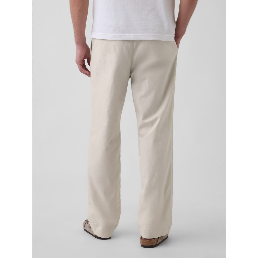 Men's Linen-Cotton Relaxed Taper Pants