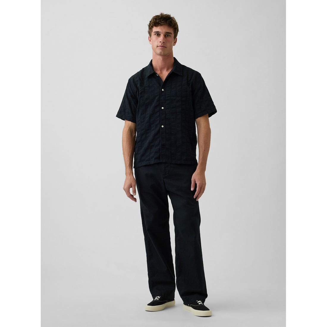 Men's Linen-Cotton Relaxed Taper Pants