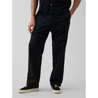 Men's Linen-Cotton Relaxed Taper Pants