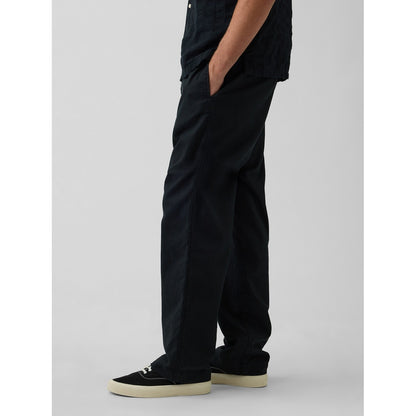 Men's Linen-Cotton Relaxed Taper Pants