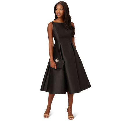 Adrianna Papell Boat-Neck A-Line Dress