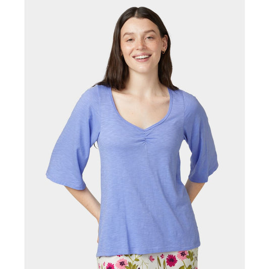 Hue Women's Shirred Bell Sleeve Pajama T-Shirt