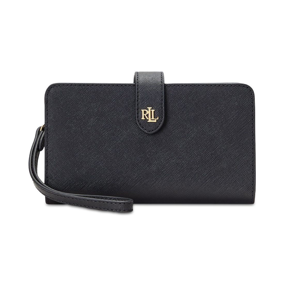 Lauren Ralph Lauren Crosshatch Leather Tech Wristlet