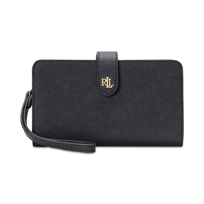 Lauren Ralph Lauren Crosshatch Leather Tech Wristlet