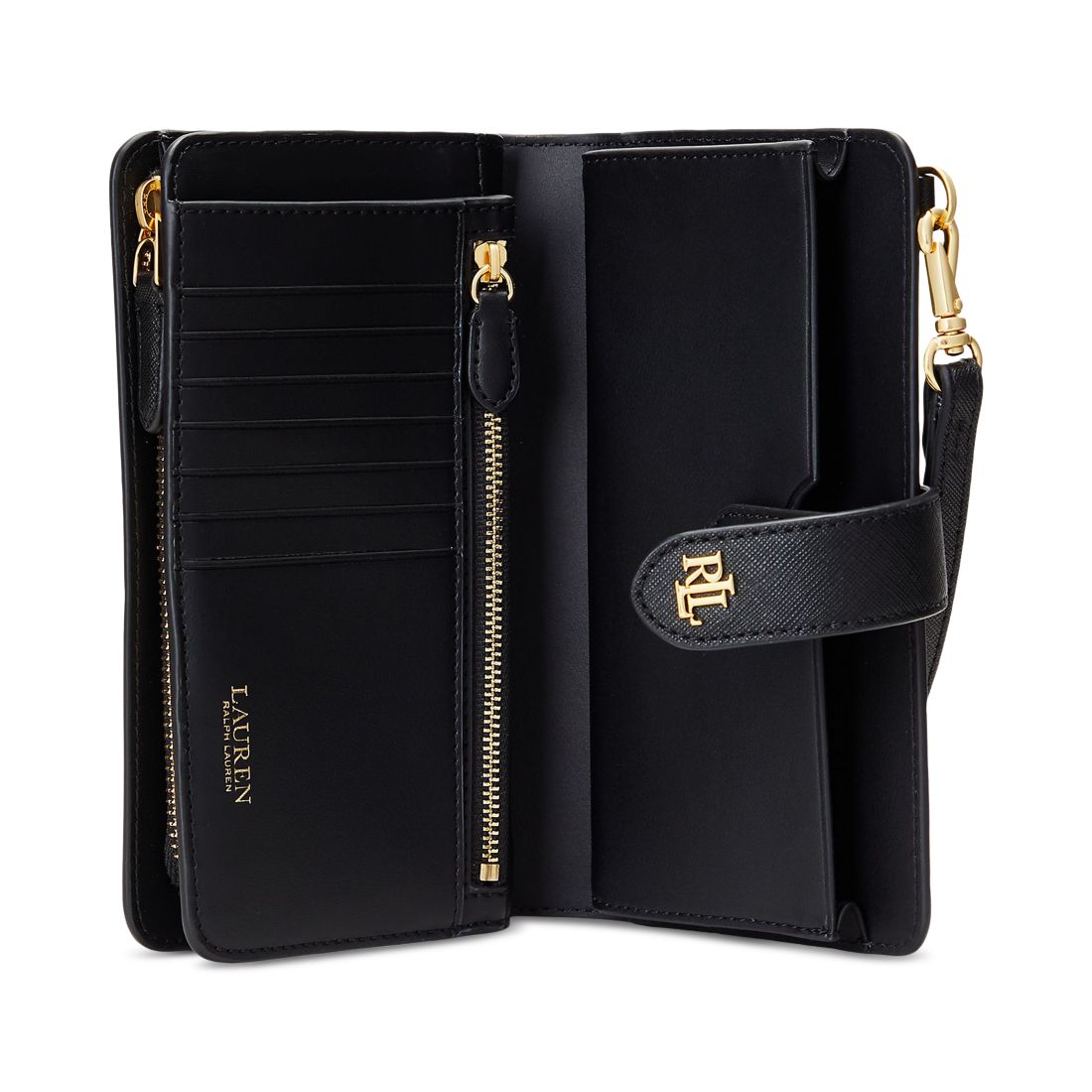 Lauren Ralph Lauren Crosshatch Leather Tech Wristlet