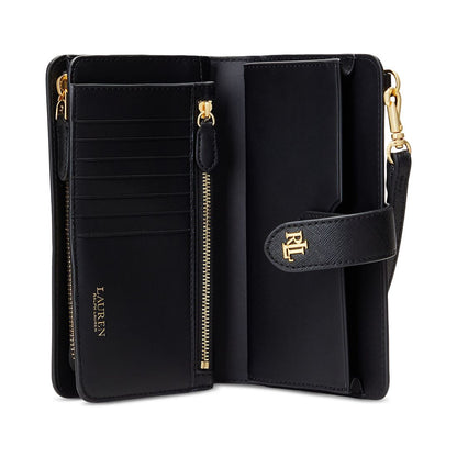 Lauren Ralph Lauren Crosshatch Leather Tech Wristlet