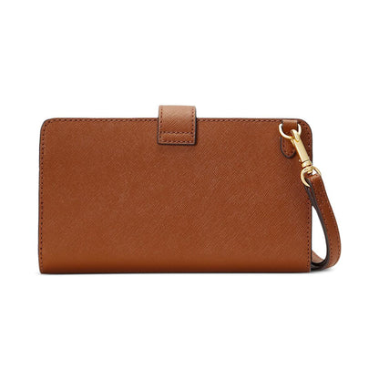 Lauren Ralph Lauren Crosshatch Leather Tech Wristlet