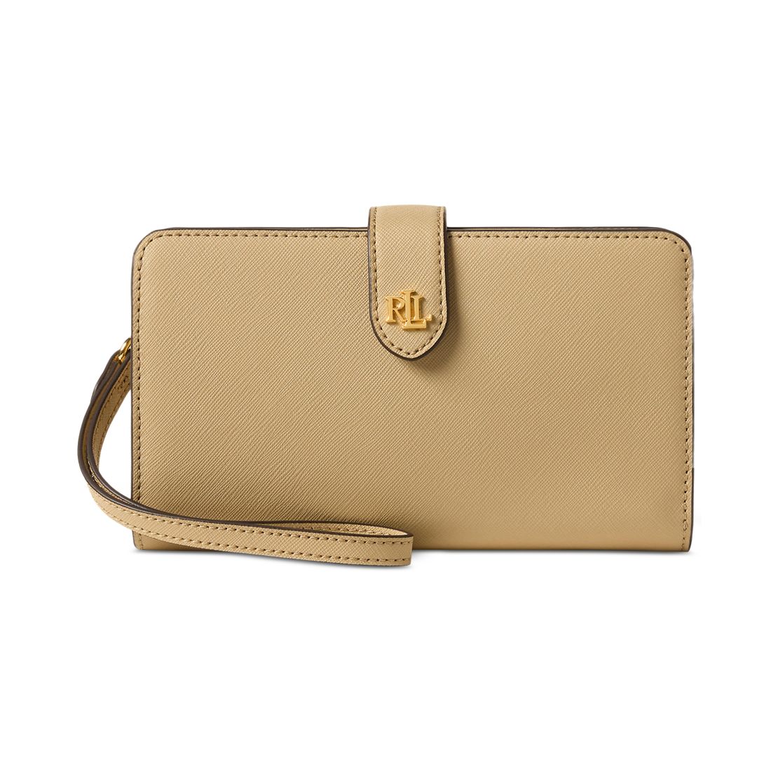 Lauren Ralph Lauren Crosshatch Leather Tech Wristlet