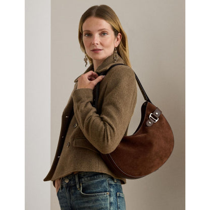 Lauren Ralph Lauren Tasha Medium Suede Shoulder Bag