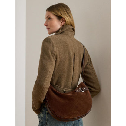 Lauren Ralph Lauren Tasha Medium Suede Shoulder Bag