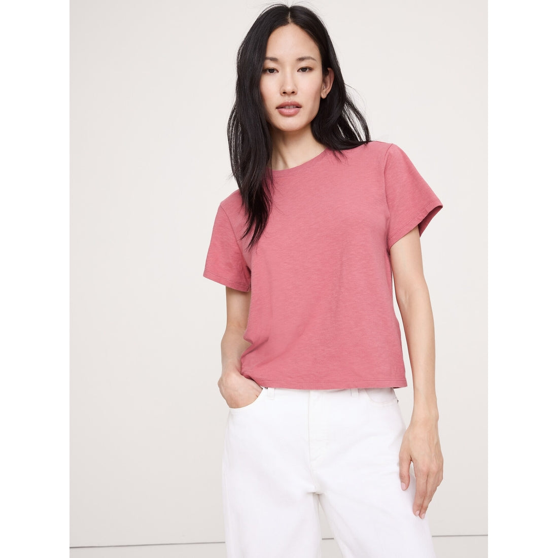 Women's Cotton Slub Crew-Neck T-Shirt
