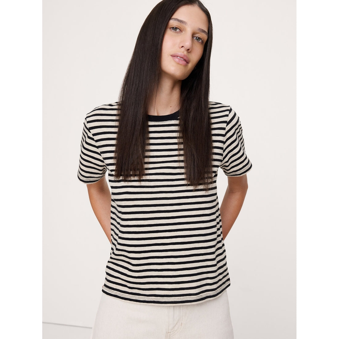 Women's Cotton Slub Crew-Neck T-Shirt