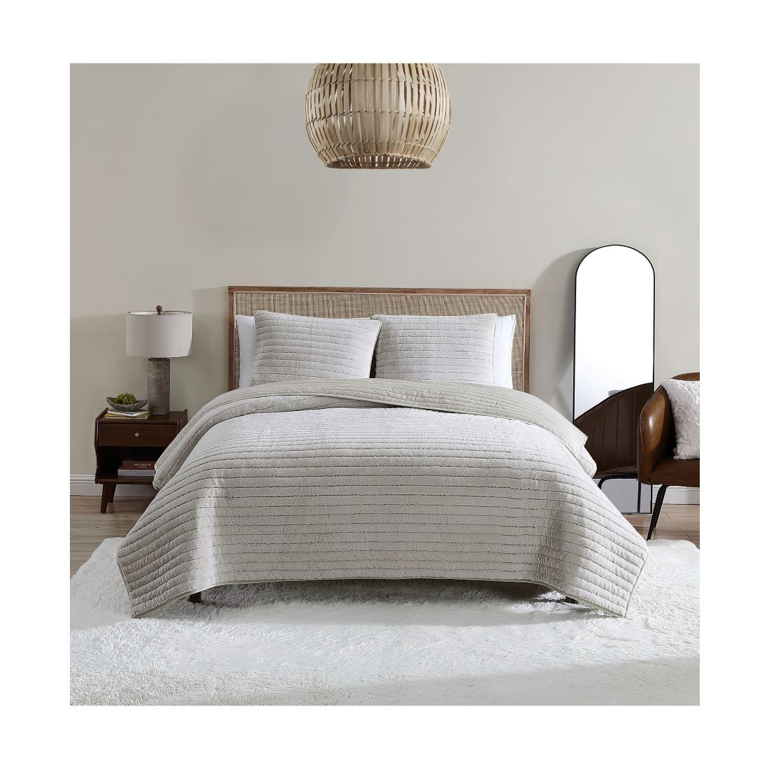 Ugg Polar Faux-Fur Reversible 3-Pc. Quilt Set, King