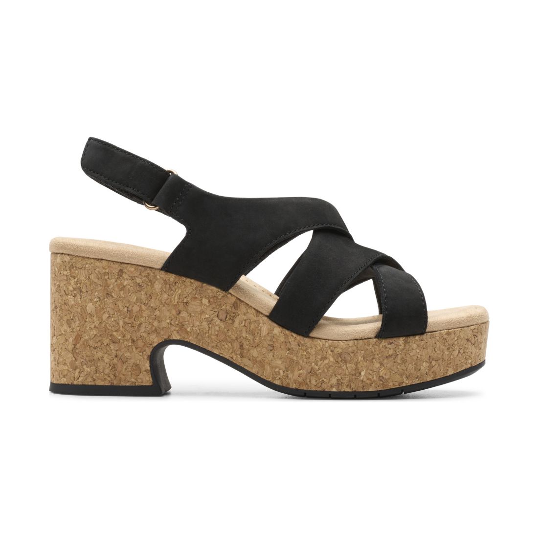 Clarks Women's Nerisa Grace Round Toe Wedge Sandals