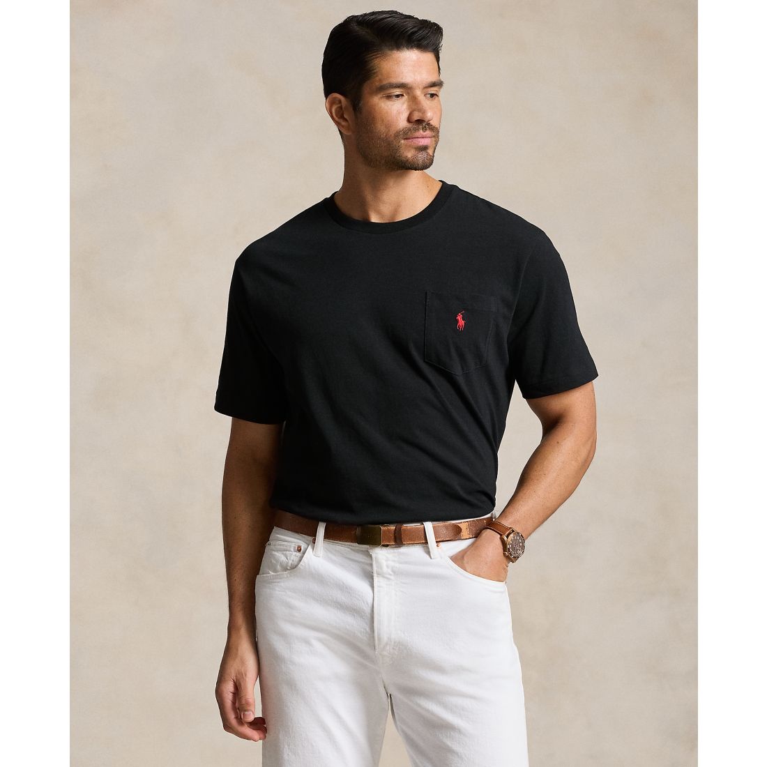 Polo Ralph Lauren Men's Big & Tall Crew-Neck Pocket T-Shirt
