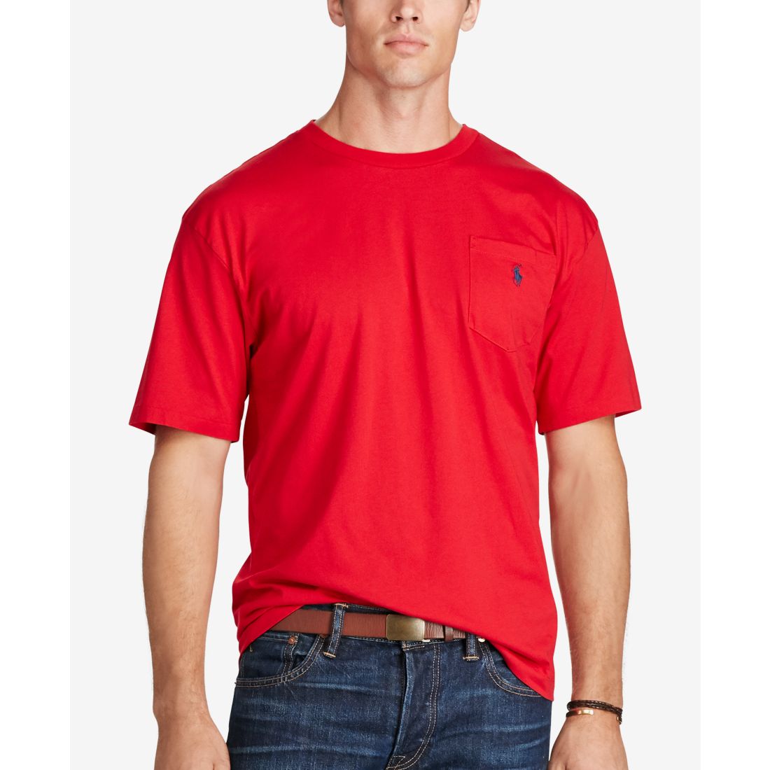 Polo Ralph Lauren Men's Big & Tall Crew-Neck Pocket T-Shirt