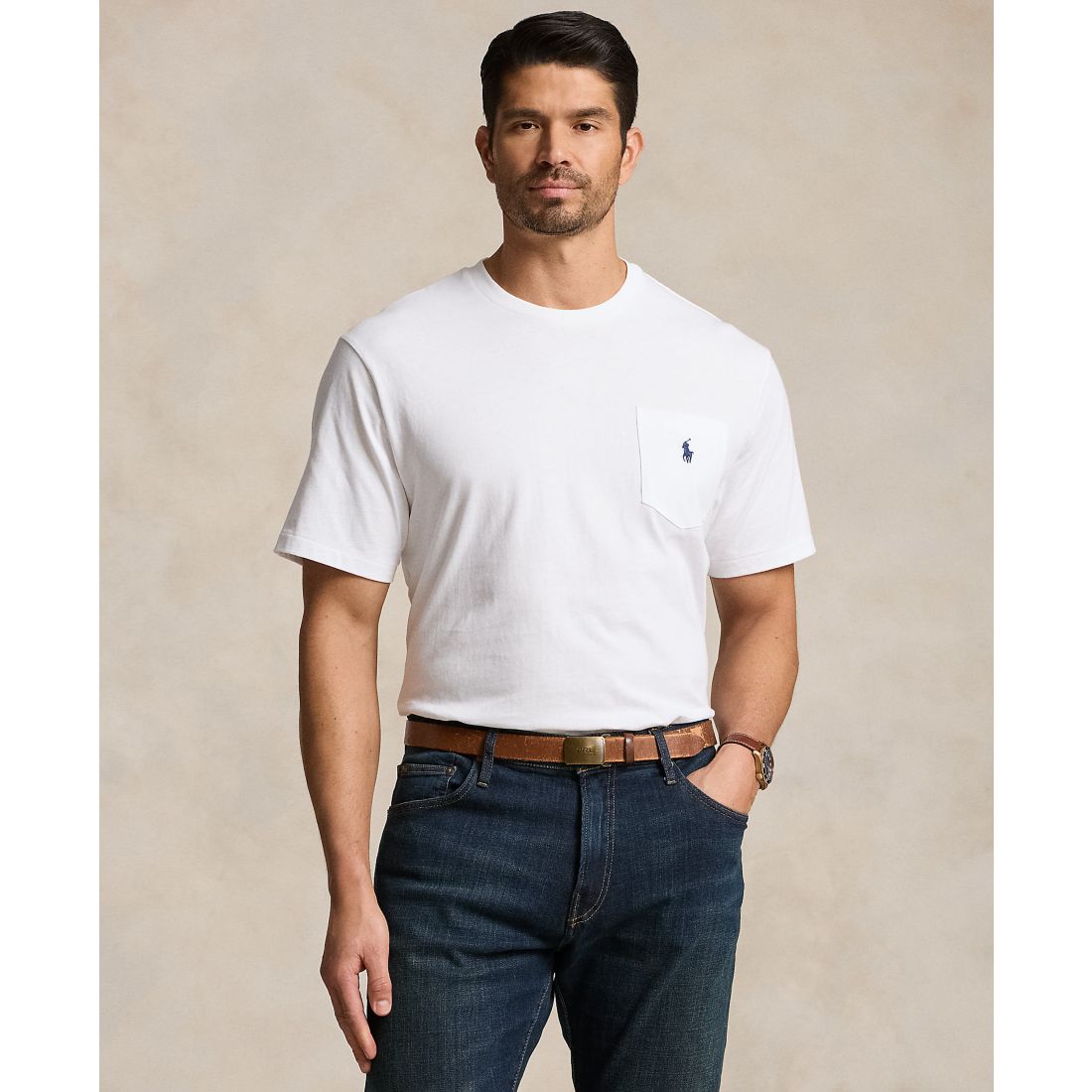 Polo Ralph Lauren Men's Big & Tall Crew-Neck Pocket T-Shirt