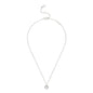 Coach Faux Stone Halo Heart Pendant Necklace