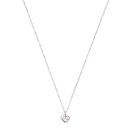 Coach Faux Stone Halo Heart Pendant Necklace