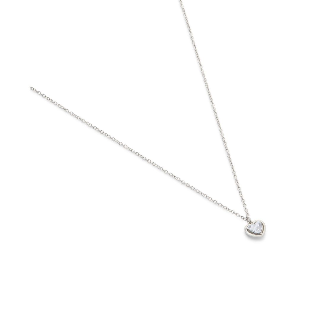 Coach Faux Stone Halo Heart Pendant Necklace