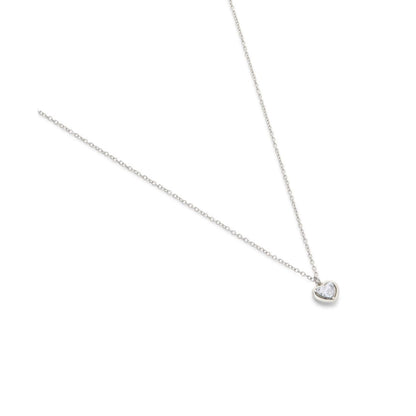 Coach Faux Stone Halo Heart Pendant Necklace