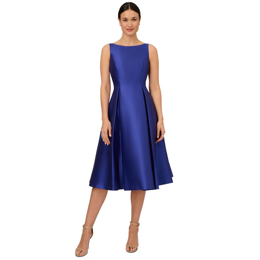 Adrianna Papell Boat-Neck A-Line Dress