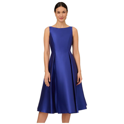 Adrianna Papell Boat-Neck A-Line Dress