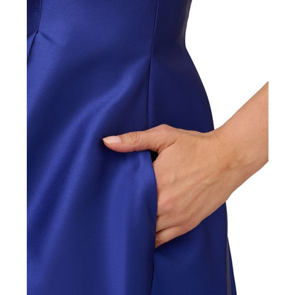 Adrianna Papell Boat-Neck A-Line Dress