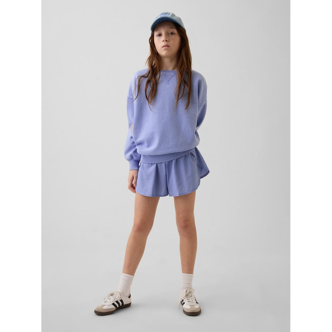 Girls' Quick-Dry Butterfly-Hem Run Shorts