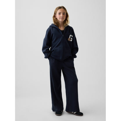 Girls' Waffle Relaxed Easy Wide-Leg Pants