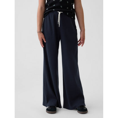 Girls' Waffle Relaxed Easy Wide-Leg Pants