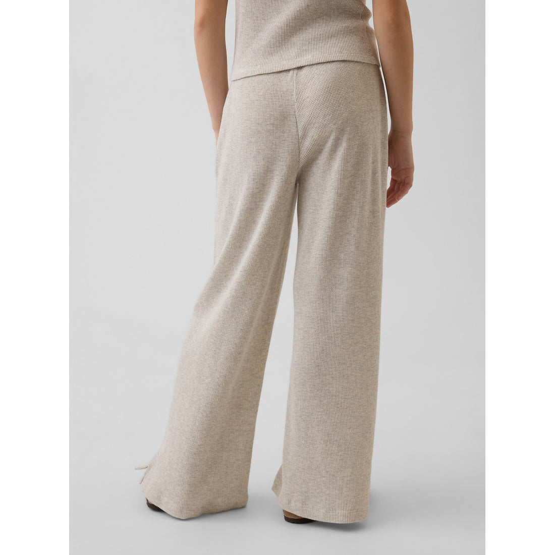 Girls' Waffle Relaxed Easy Wide-Leg Pants