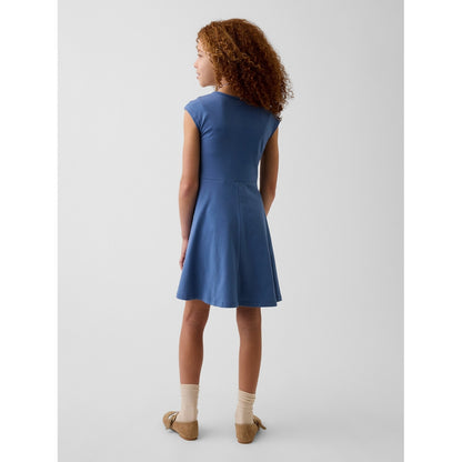 Girls' Jersey Square-Neck Dress