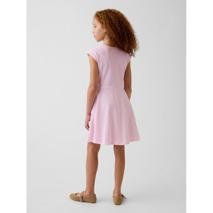Girls' Jersey Square-Neck Dress