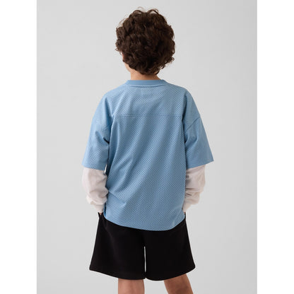 Boys' Mesh Oversized Graphic Jersey T-Shirt