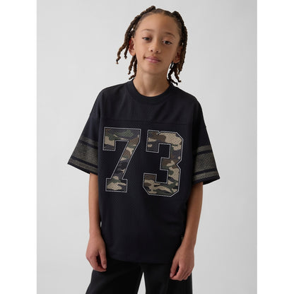 Boys' Mesh Oversized Graphic Jersey T-Shirt