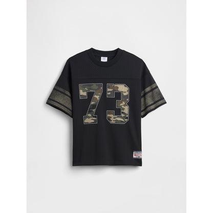 Boys' Mesh Oversized Graphic Jersey T-Shirt