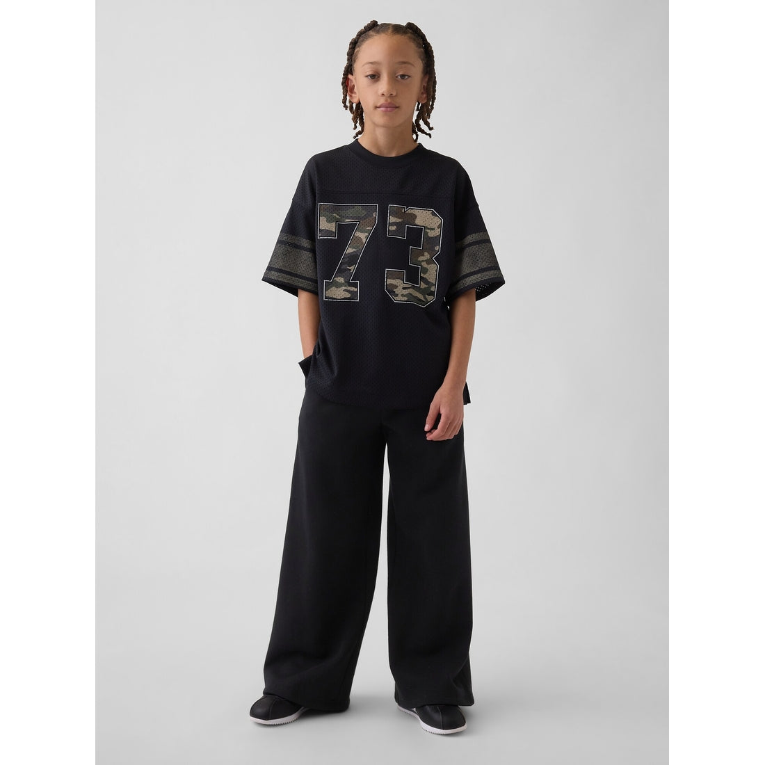 Boys' Mesh Oversized Graphic Jersey T-Shirt