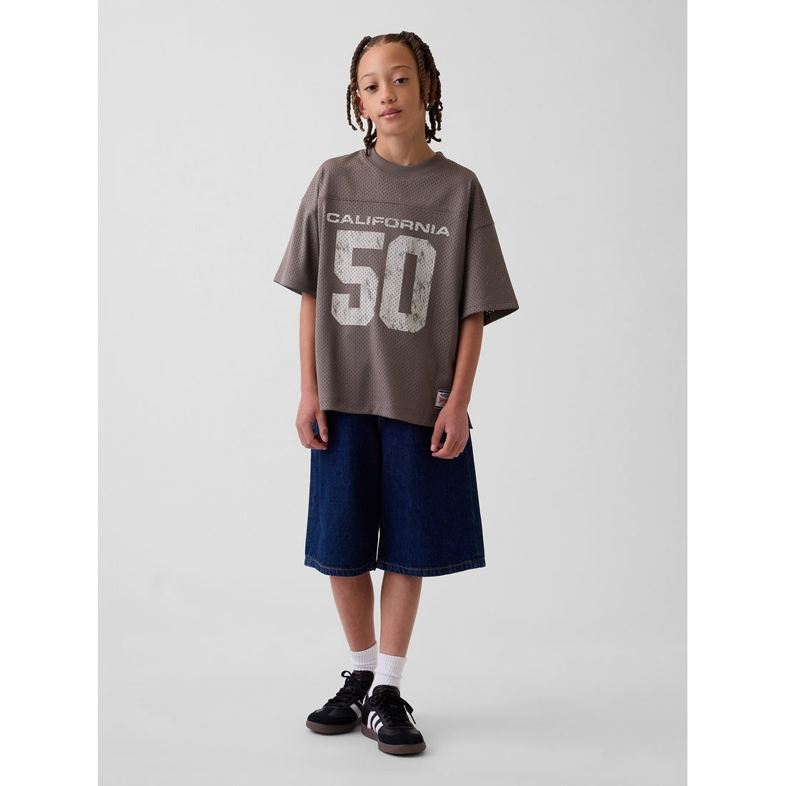 Boys' Mesh Oversized Graphic Jersey T-Shirt