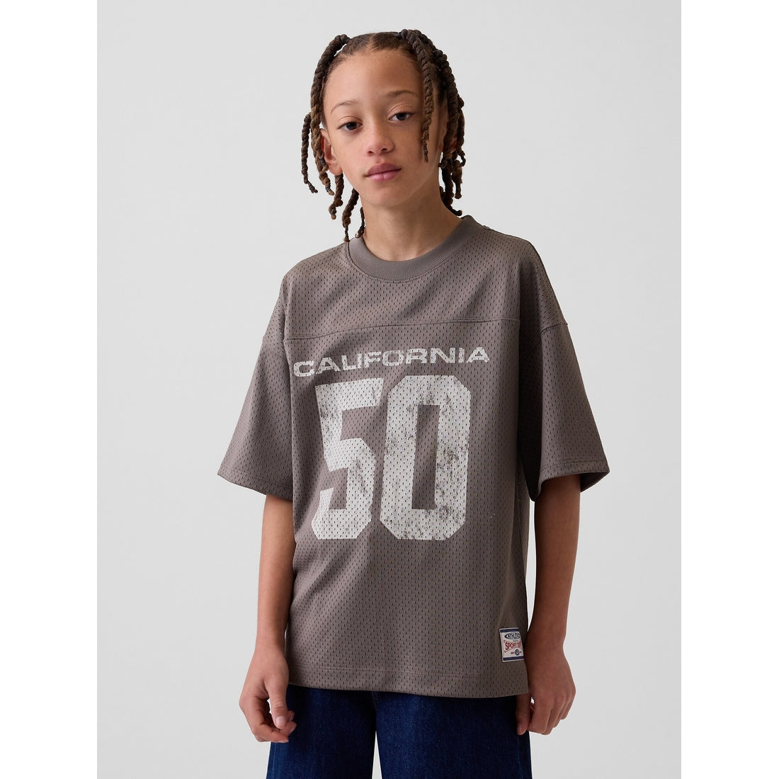 Boys' Mesh Oversized Graphic Jersey T-Shirt