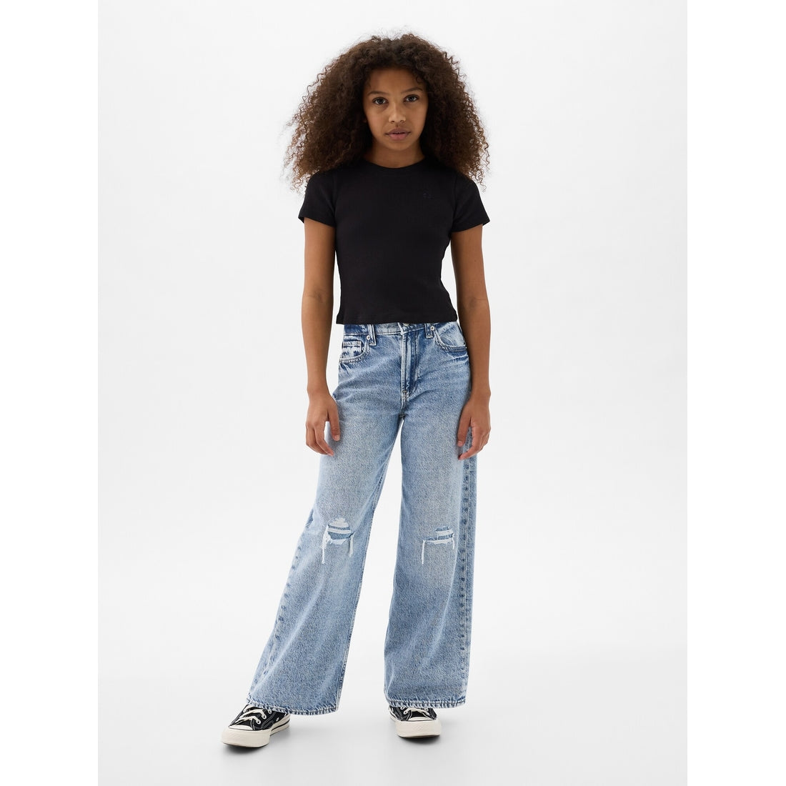 Girls' Low Rise Stride Wide-Leg Jeans