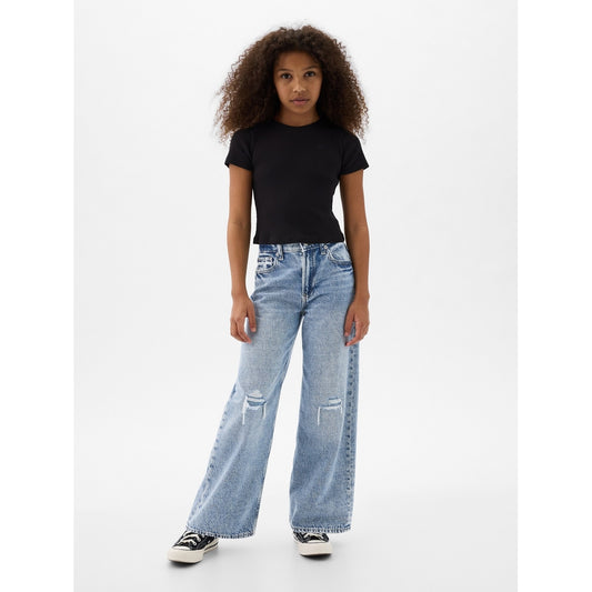 Girls' Low Rise Stride Wide-Leg Jeans