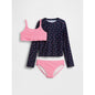 Girls' Rash Guard Swim Three-Piece