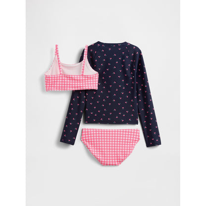 Girls' Rash Guard Swim Three-Piece
